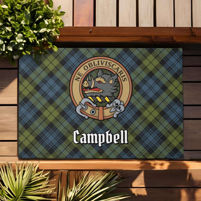 Tapete Campbell Crest sobre Tartan (Criador carregado)