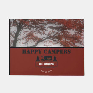 Tapete Campistas felizes de acampamento personalizados