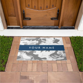 Tapete Camuflagem Cinza Neve de Inverno Personalize seu n