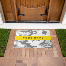 Tapete Camuflagem Cinza Neve de Inverno Personalize seu n