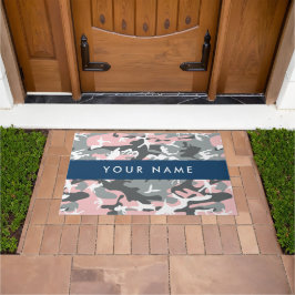 Tapete Camuflagem rosa e Cinza Seu nome Personaliza