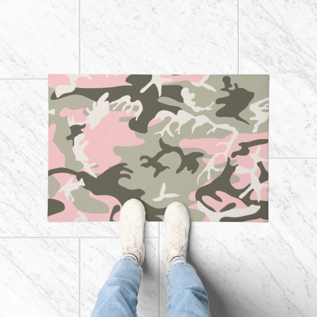 Tapete Camuflagem Rosa e Verde, Militar, Exército (Interior)