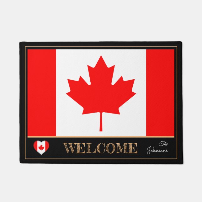 Tapete Canadá e canadense Flag house mats /sport Bem-vind (Frente)