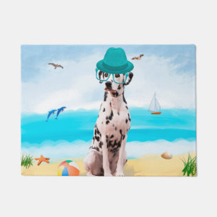 Tapete Cão Dalmata na Praia