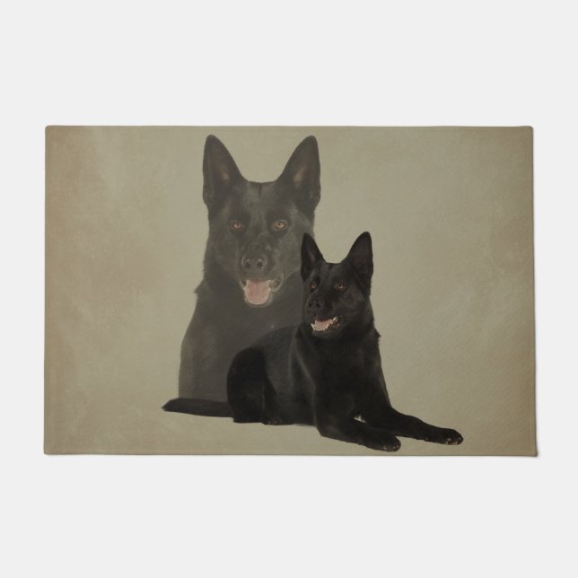 Tapete Cão de german shepherd preto - GSD (Frente)