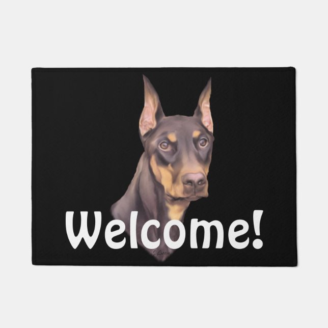 Tapete Cão Doberman Pinscher (Frente)