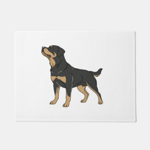 Tapete Cão Rottweiler, Cão Rottweiler em Pé