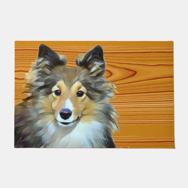 Tapete Cão Sheltie Collie (Frente)