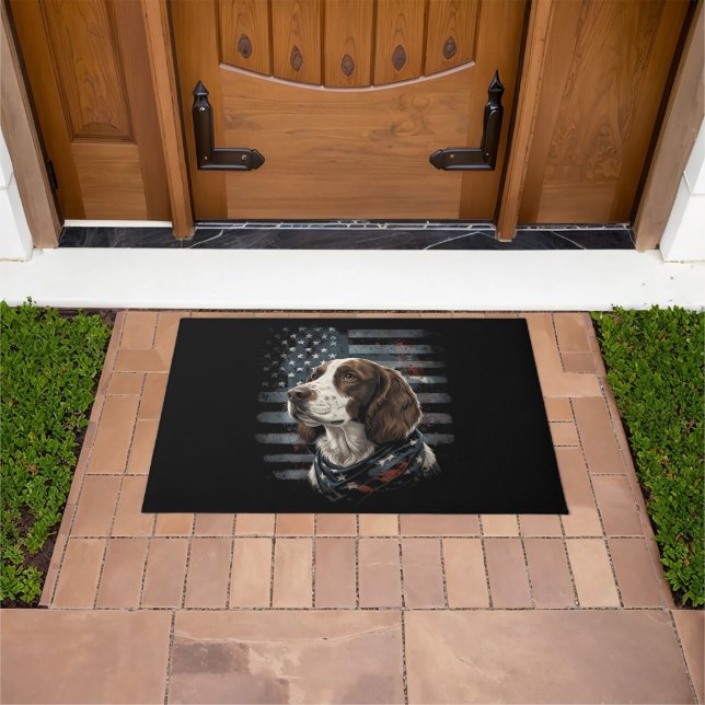 Tapete Cão Springer Spaniel Bandeira Americana (Ar livre)