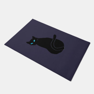 Tapete Capacho com Gato Preto