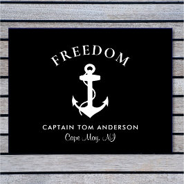 Tapete Capitão Anchor Náutico do Barco Negro