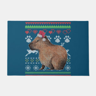 Tapete Capybara Santa-Claus Ugly Christmas Sweater Holida