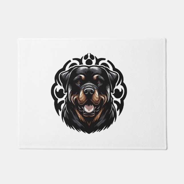Tapete Cara de Cachorro Rottweiler (Frente)