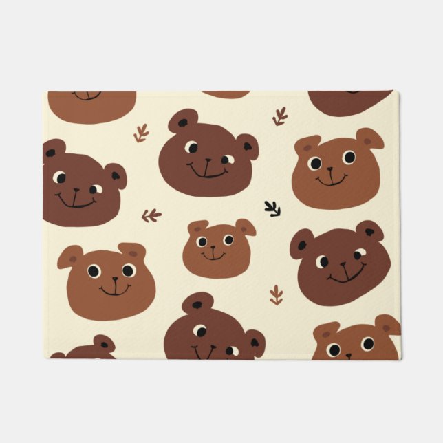 Tapete Cara de urso engraçada (Frente)