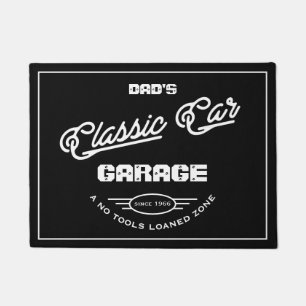 Tapete Carro Clássico de Garagem Qualquer Nome Retro Bra