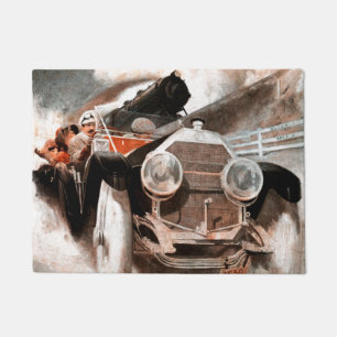 Tapete Carro contra o trem por William Harnden adoptivo