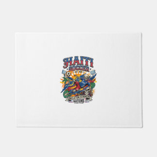 Tapete Cartaz Estilo Haiti Futebol Esqueleto Atacante Naç