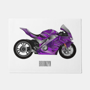 Tapete Cartografia de motocicletas de esporte roxo