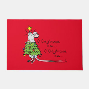 Tapete Cartoon de Árvore de Mouse Engraçado de Natal