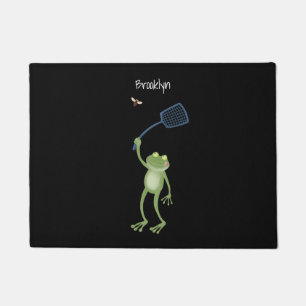 Tapete Cartoon de mosca verde-sapo engraçado