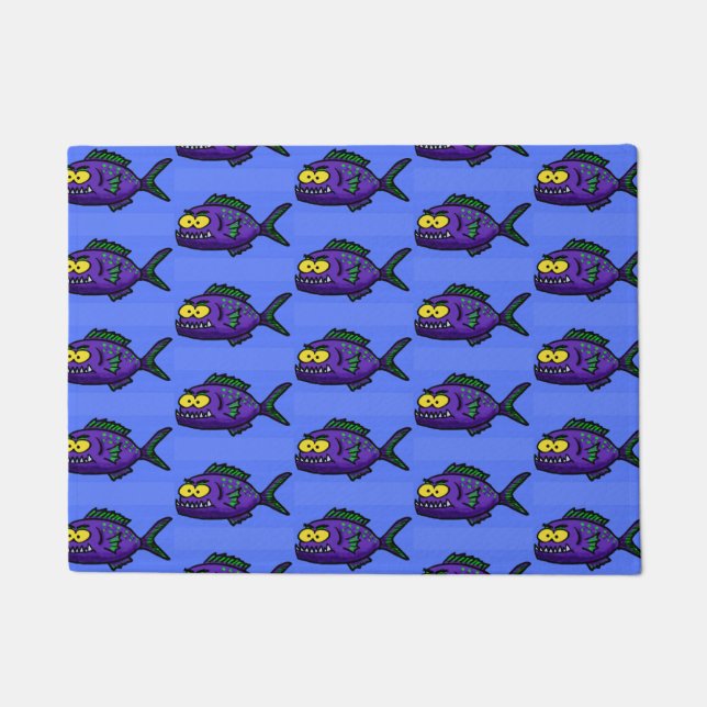 Tapete Cartoon de peixe Piranha (Frente)