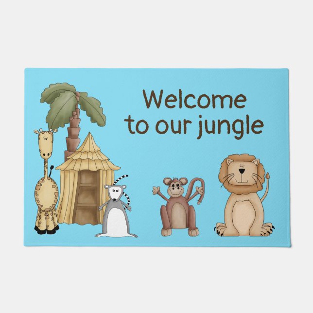 Tapete Cartoon Jungle Animal Door Mat (Frente)