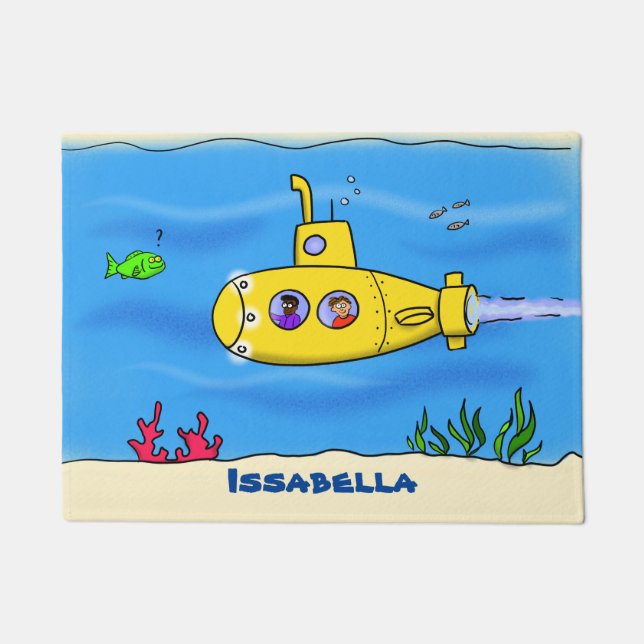 Tapete Cartoon submarino feliz (Frente)