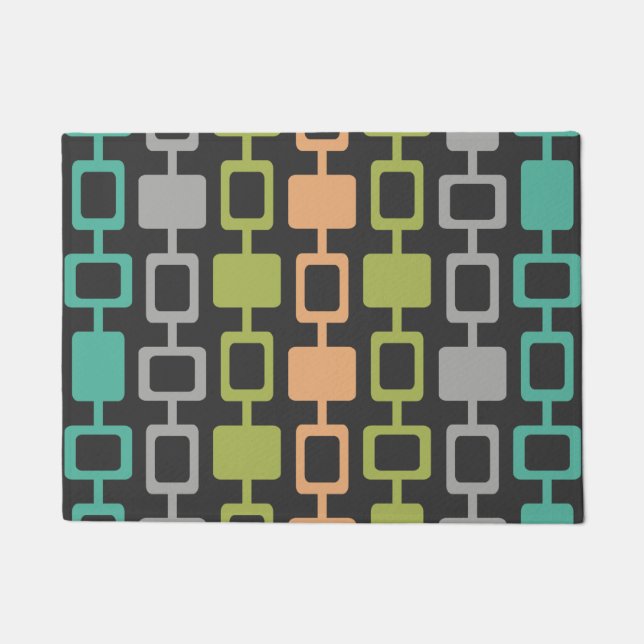 Tapete Carvões de Colunas Quadradas Modernas do meio sécu (Frente)