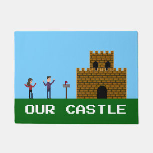 Tapete casa da boa vinda do Gamer do pixel 8Bit nosso