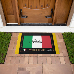Tapete Casa da Itália, Dourado Rim e Bandeira Italiana Be