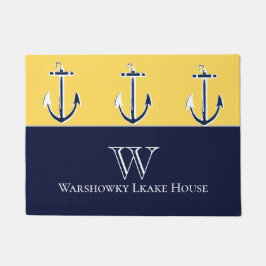 Tapete Casa de praia de Âncora Amarela Marinho Náutica