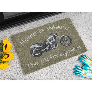 Tapete Casa é onde a motocicleta é bem-vinda.