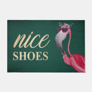 Tapete Casal Flamingo Bem-Vindo Mat, Flamingo Lover Rug