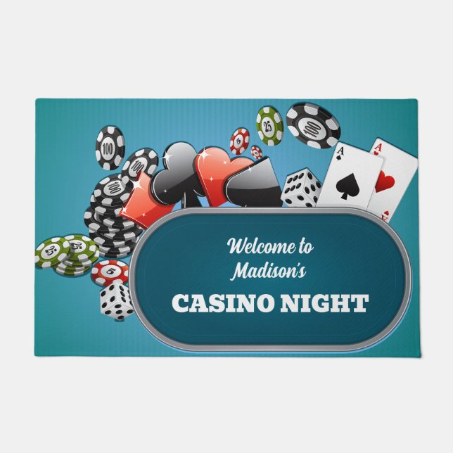 Tapete Casino de Texto Personalizado / Poker (Frente)