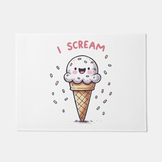 Tapete Casquinha de Sorvete I Scream com Confeitos (Frente)