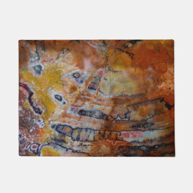 Tapete Castanho de Madeira Petrificado (Frente)