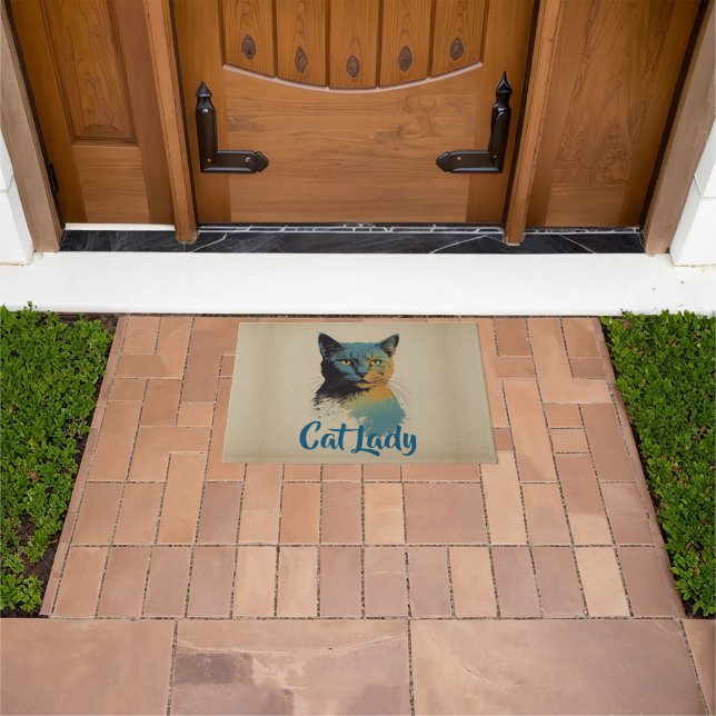 Tapete Cat Lady Doormat (Ar livre)
