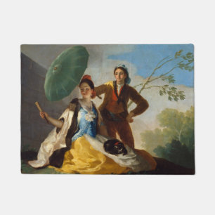 Tapete Cavalheiro segurando parasol para uma dama espanho