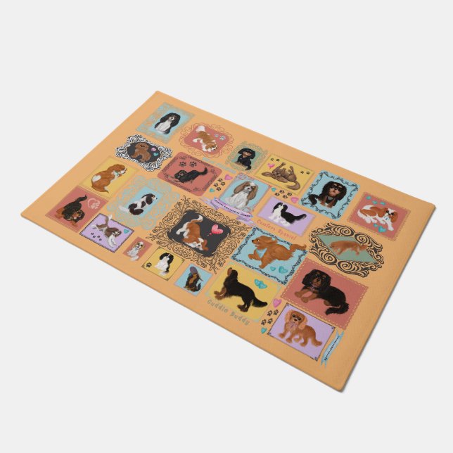 Tapete Cavalier King Charles Spaniel Door Mat (Inclinado)