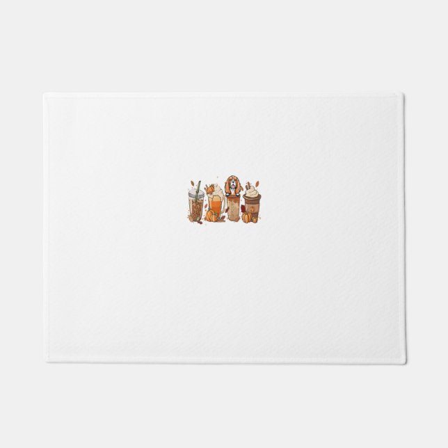 Tapete Cavalier King Charles Spaniel Fall Coffee Hallowee (Frente)