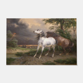 Tapete Cavalos Assustados pela Tempestade (por Carle Vern