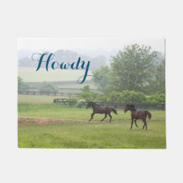 Tapete Cavalos Spiegeland correndo Howdy Doormat