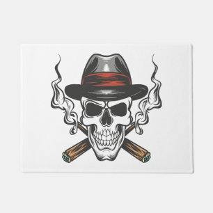 Tapete Caveira de gângster com chapéu fedora