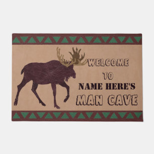Tapete Caverna Rustic Moose Faux Leather-Look Man