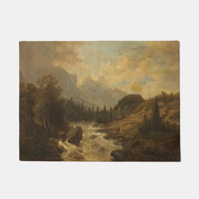 Tapete Cenário de Paisagem Florestal (por Josef Kriehuber (Frente)