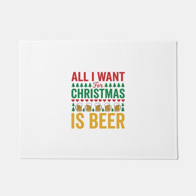 Tapete Cerveja de Natal Design Divertido de Bebida de Fer (Frente)