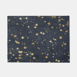 Tapete Céu Noturno Estrelado Estrelas Douradas Amante da