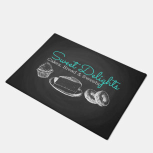 Tapete Chalkboard de produtos doces