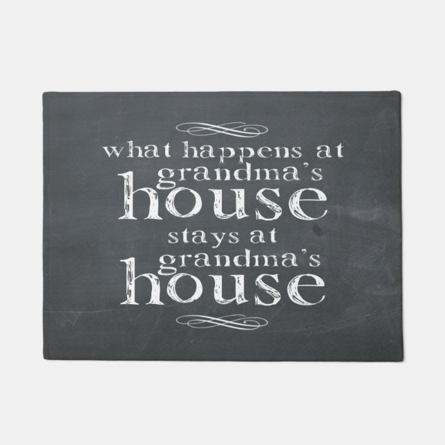 Tapete Chalkboard O Que Acontece Na Casa Da Vovó (Frente)