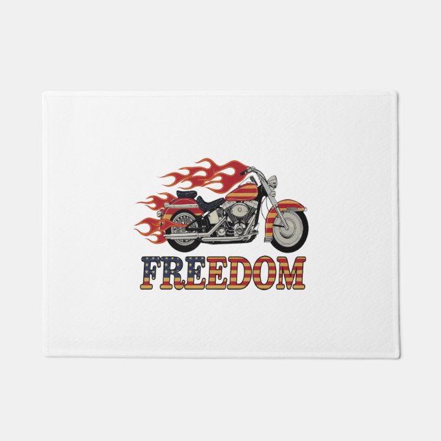 Tapete Chamas de Motocicleta Liberdade (Frente)
